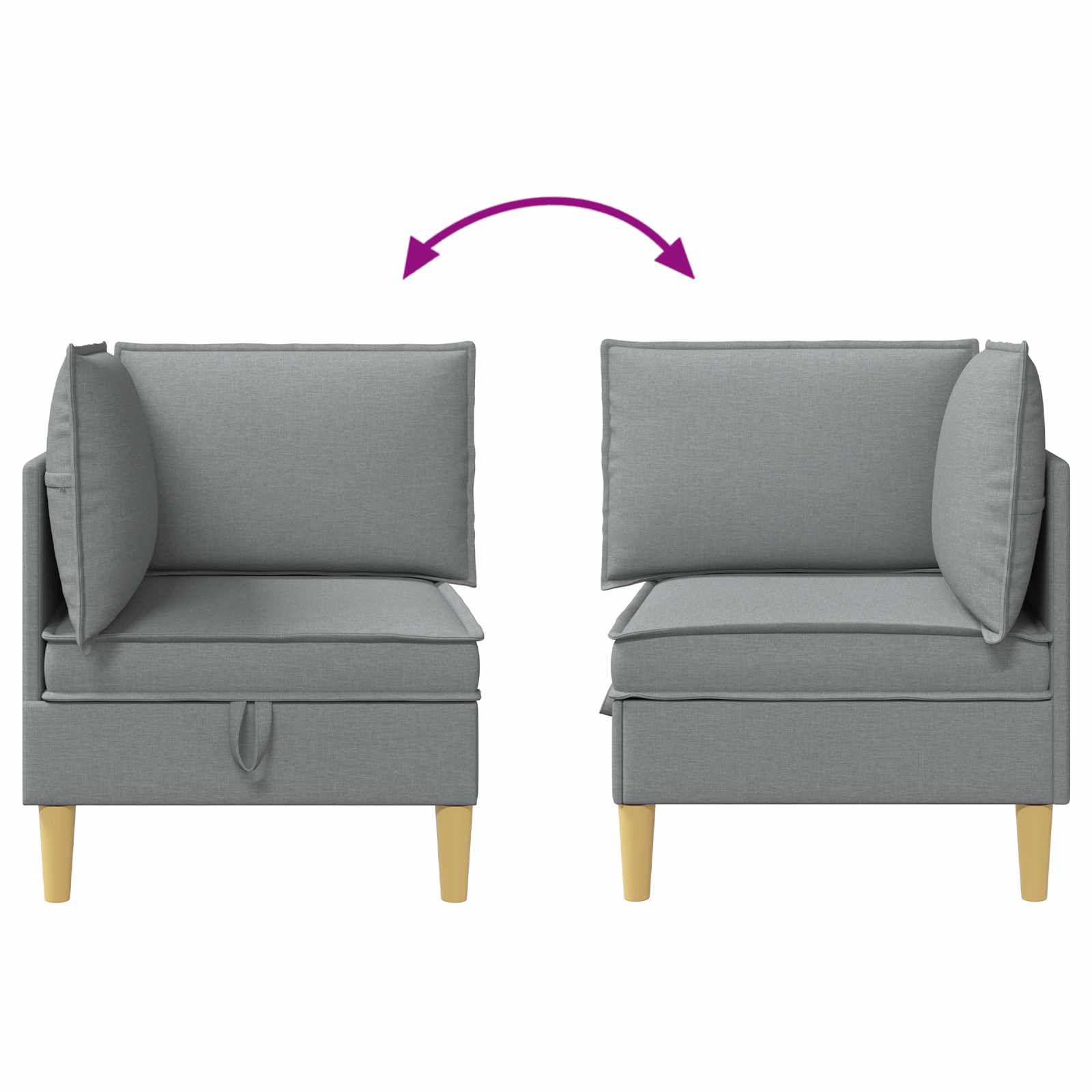 vidaXL Sofa z miejscem do przechowywania tkanina