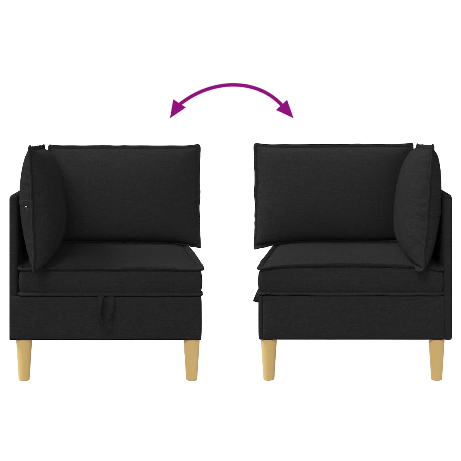vidaXL Sofa z miejscem do przechowywania tkanina