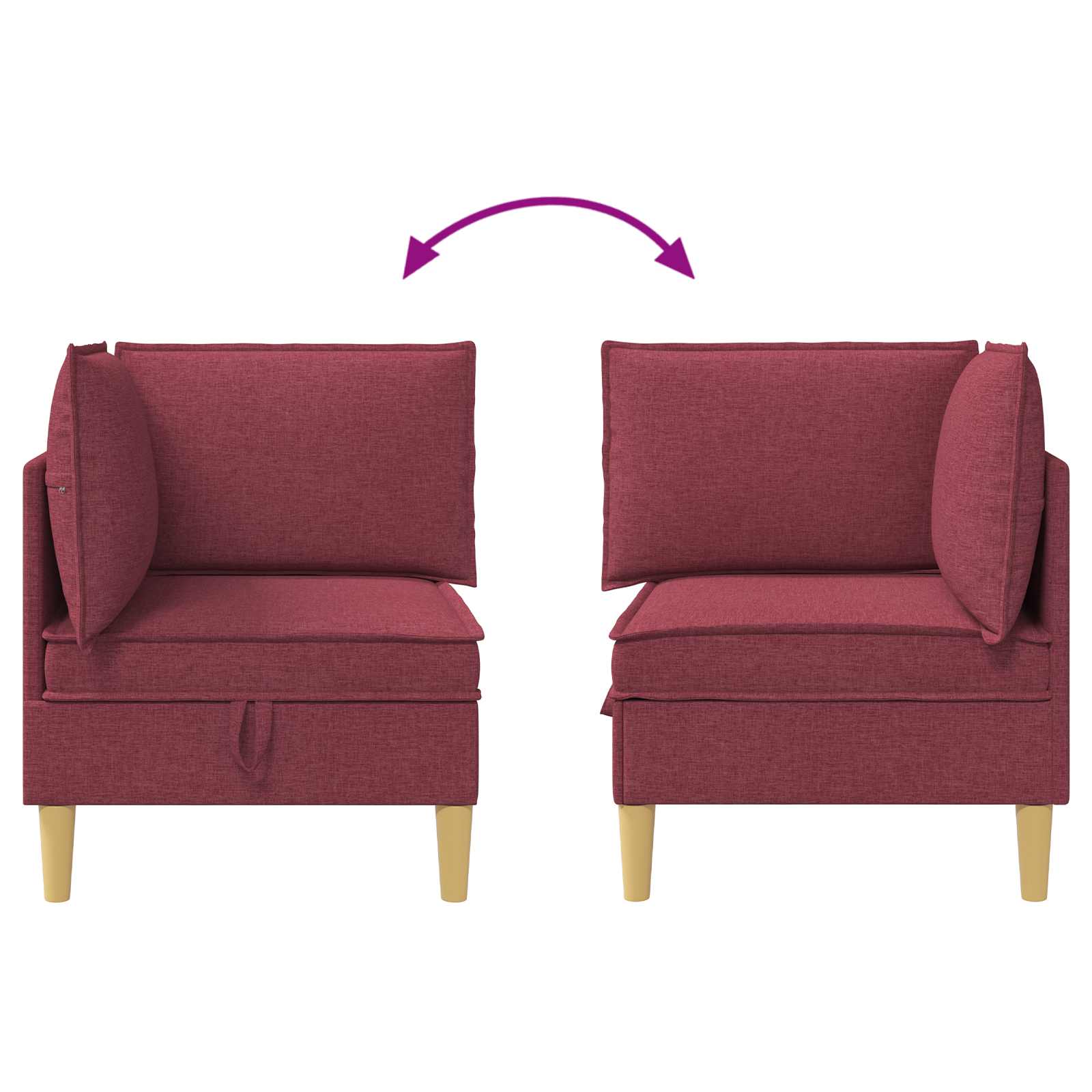 vidaXL Sofa z miejscem do przechowywania tkanina