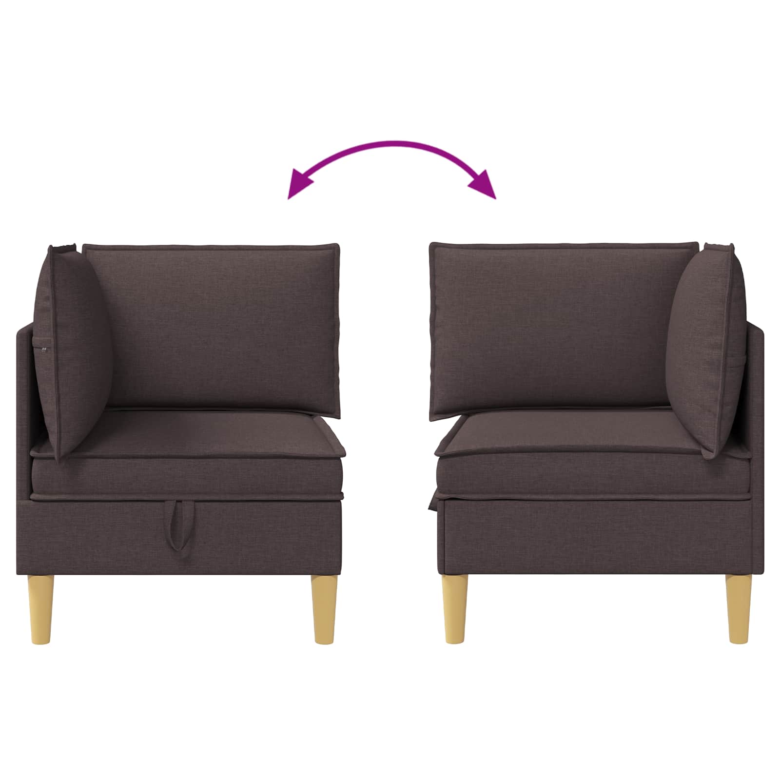 vidaXL Sofa z miejscem do przechowywania tkanina