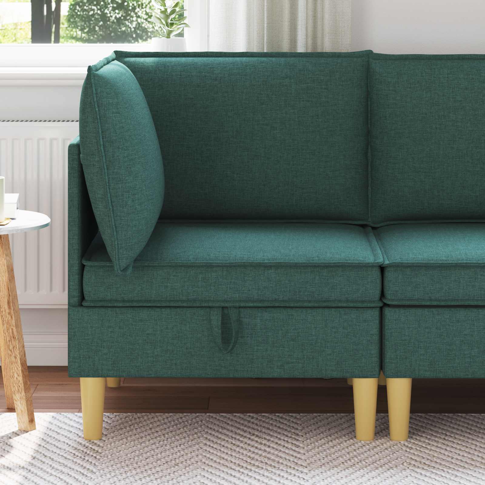 vidaXL Sofa z miejscem do przechowywania tkanina
