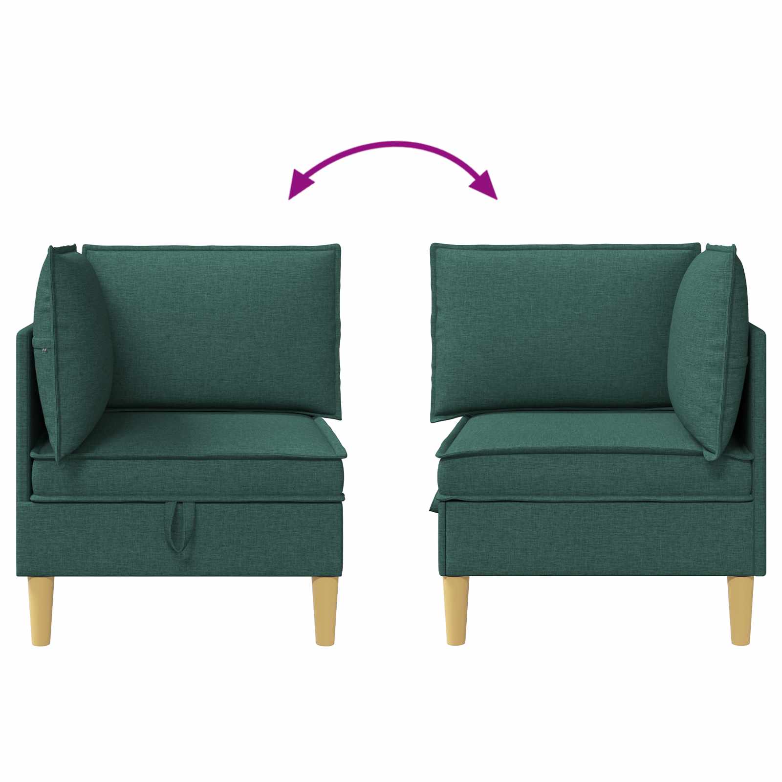 vidaXL Sofa z miejscem do przechowywania tkanina