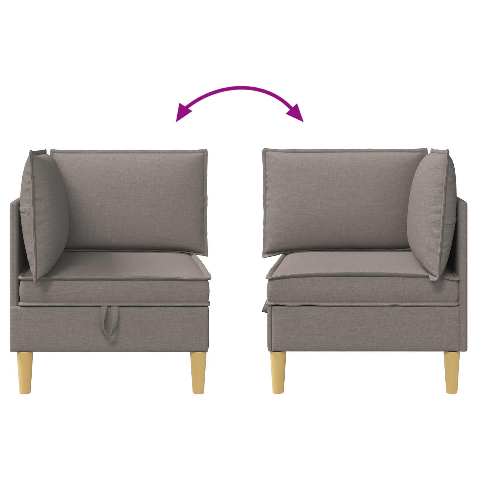 vidaXL Sofa z miejscem do przechowywania tkanina