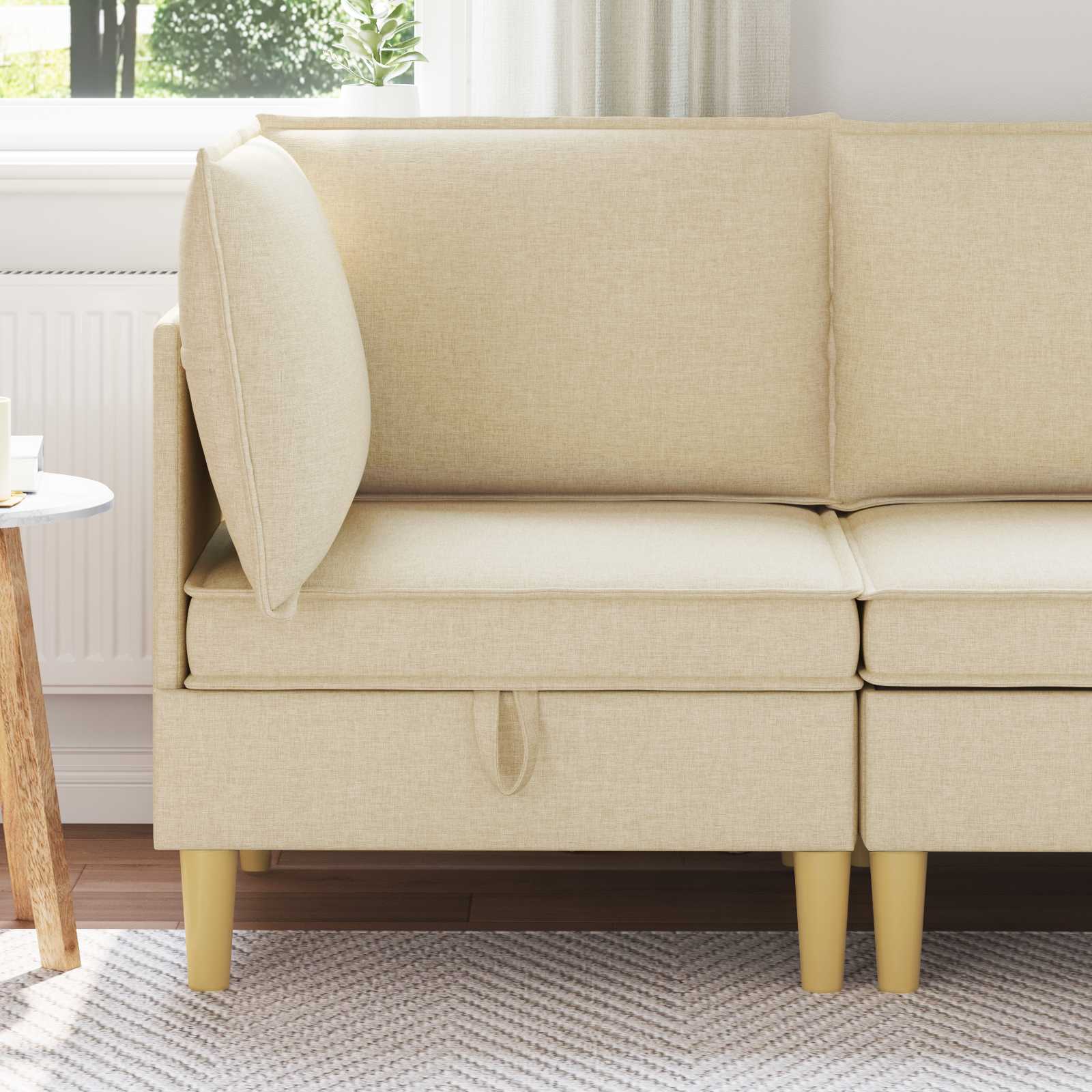 vidaXL Sofa z miejscem do przechowywania tkanina