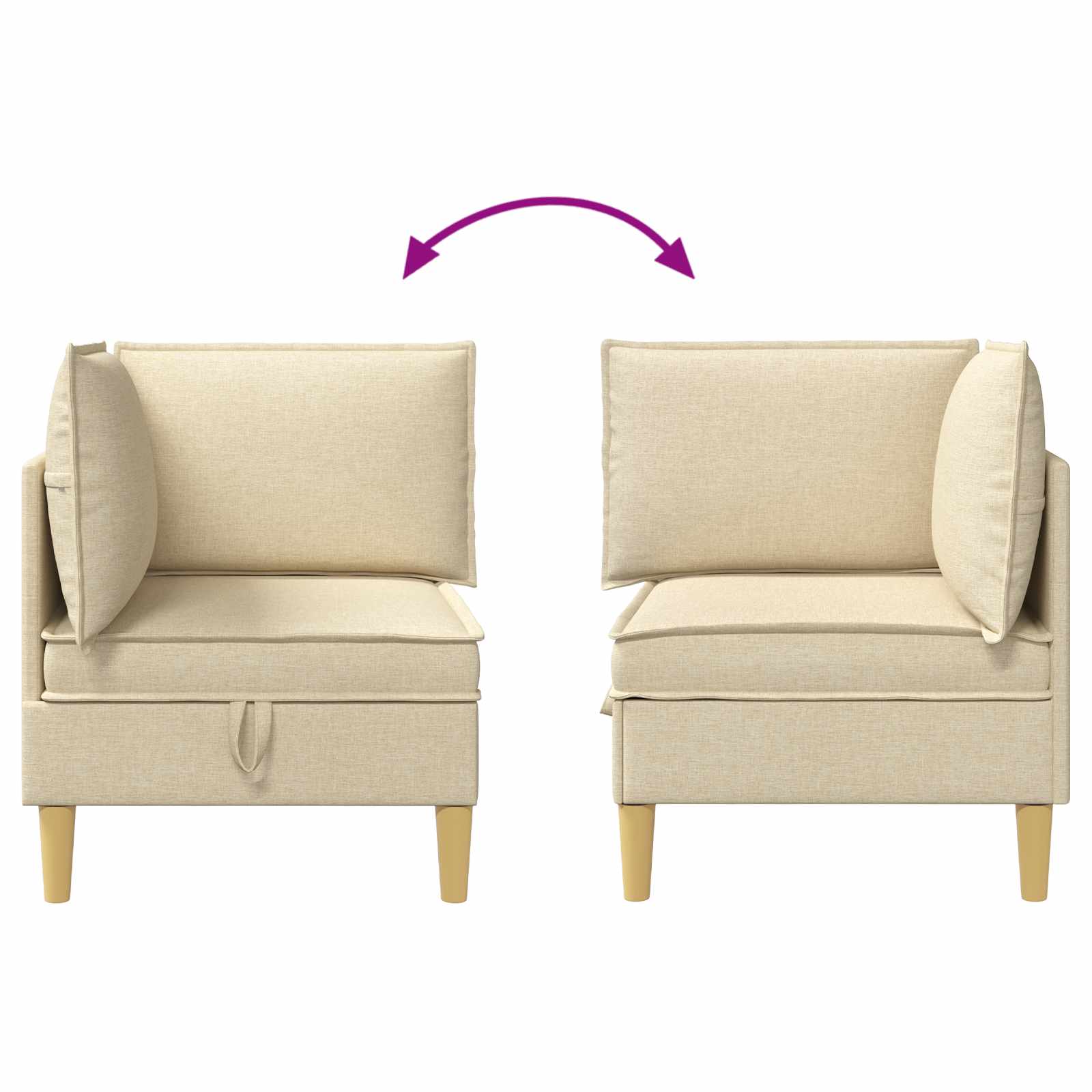 vidaXL Sofa z miejscem do przechowywania tkanina