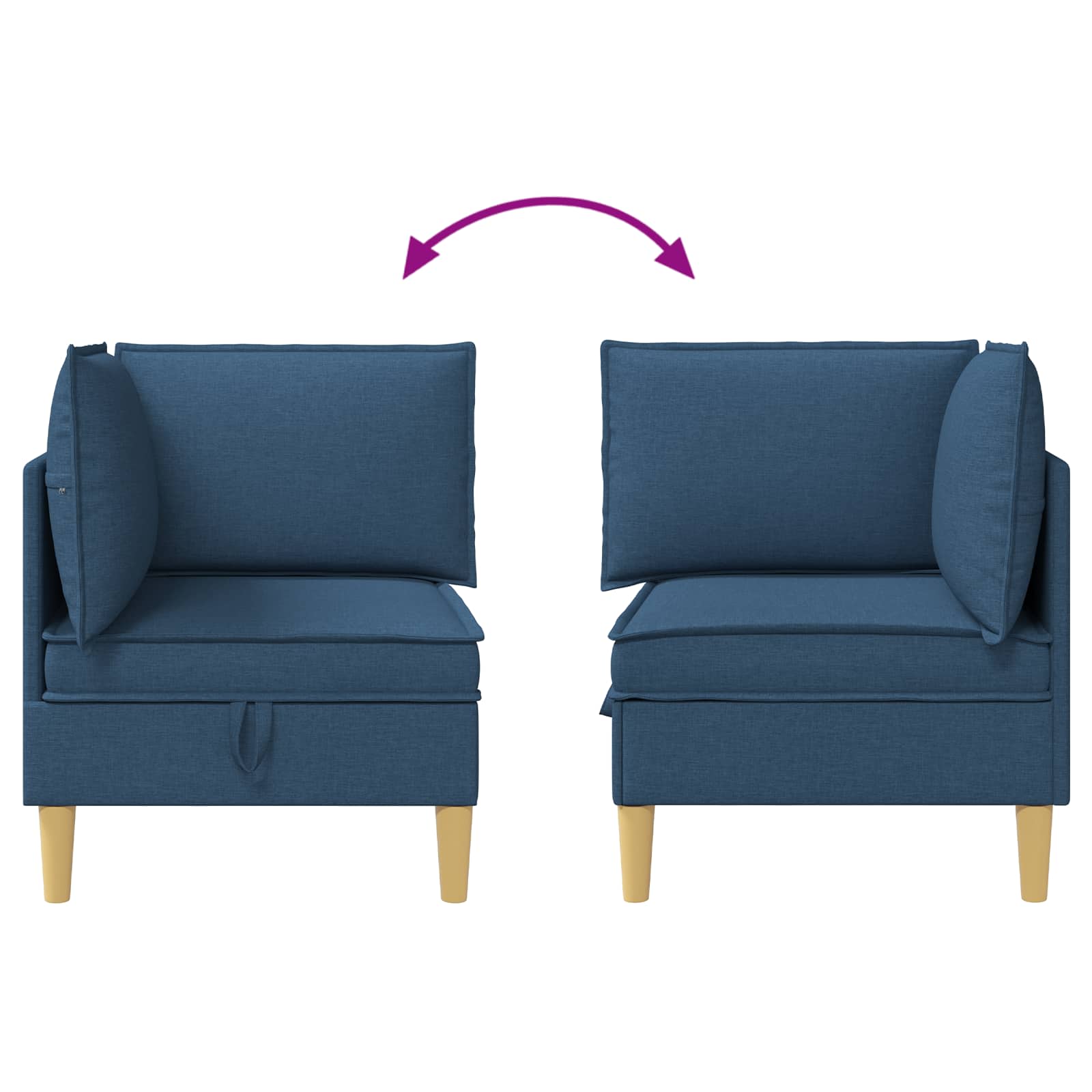 vidaXL Sofa z miejscem do przechowywania tkanina