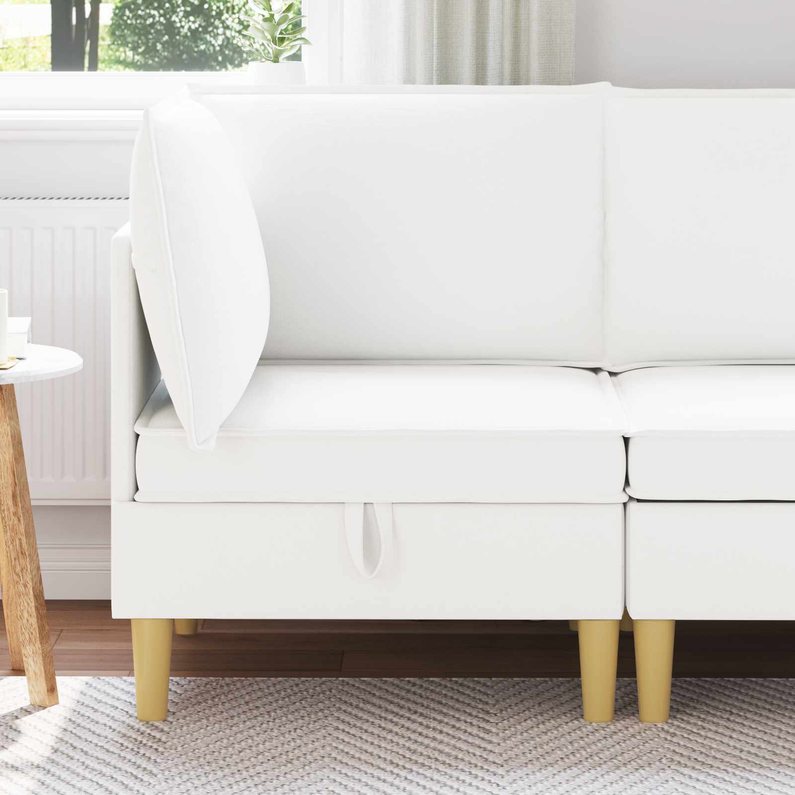 vidaXL Sofa z miejscem do przechowywania tkanina