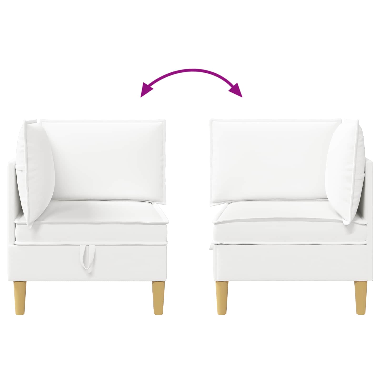 vidaXL Sofa z miejscem do przechowywania tkanina