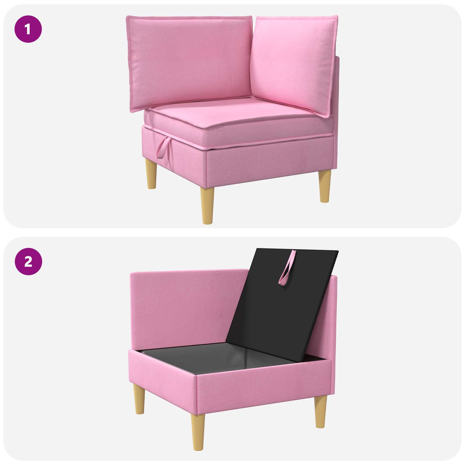 vidaXL Sofa z miejscem do przechowywania tkanina