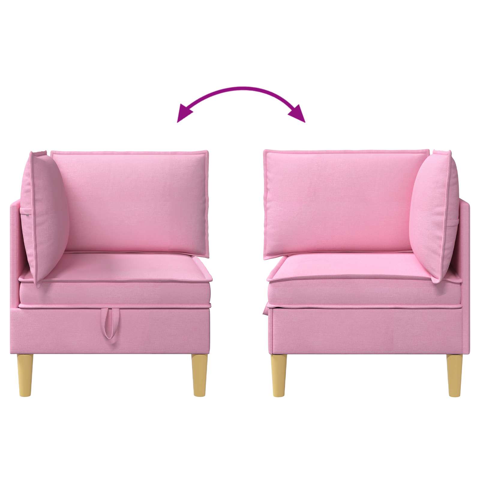 vidaXL Sofa z miejscem do przechowywania tkanina