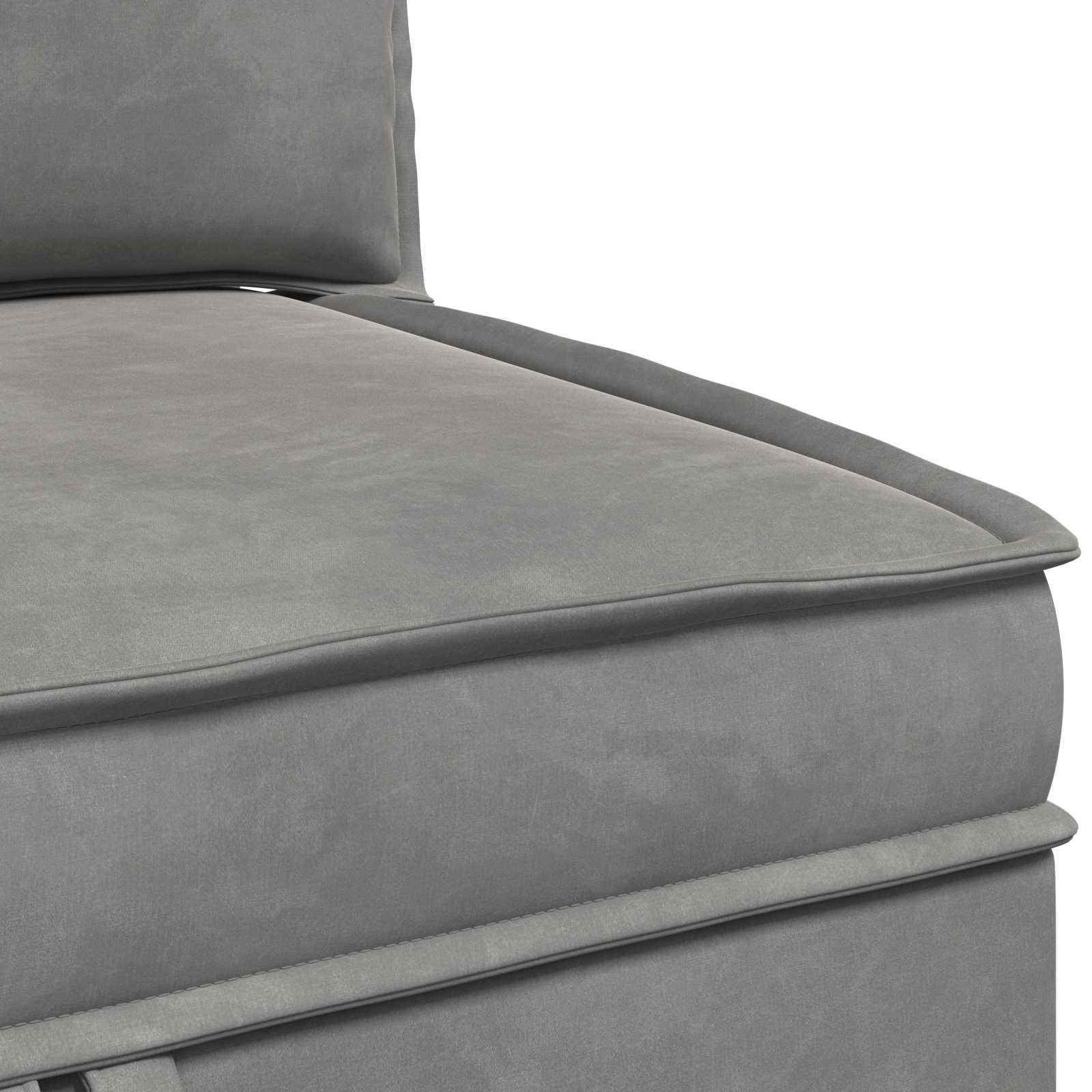 vidaXL Sofa z miejscem do przechowywania jasnoszary Welur