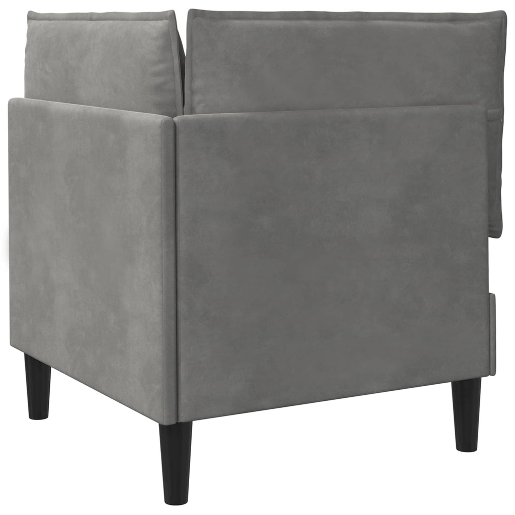 vidaXL Sofa z miejscem do przechowywania jasnoszary Welur