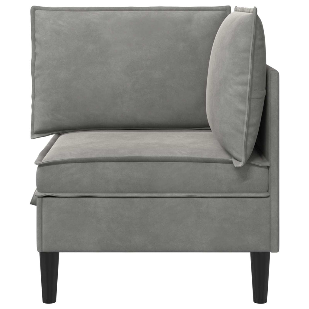 vidaXL Sofa z miejscem do przechowywania jasnoszary Welur