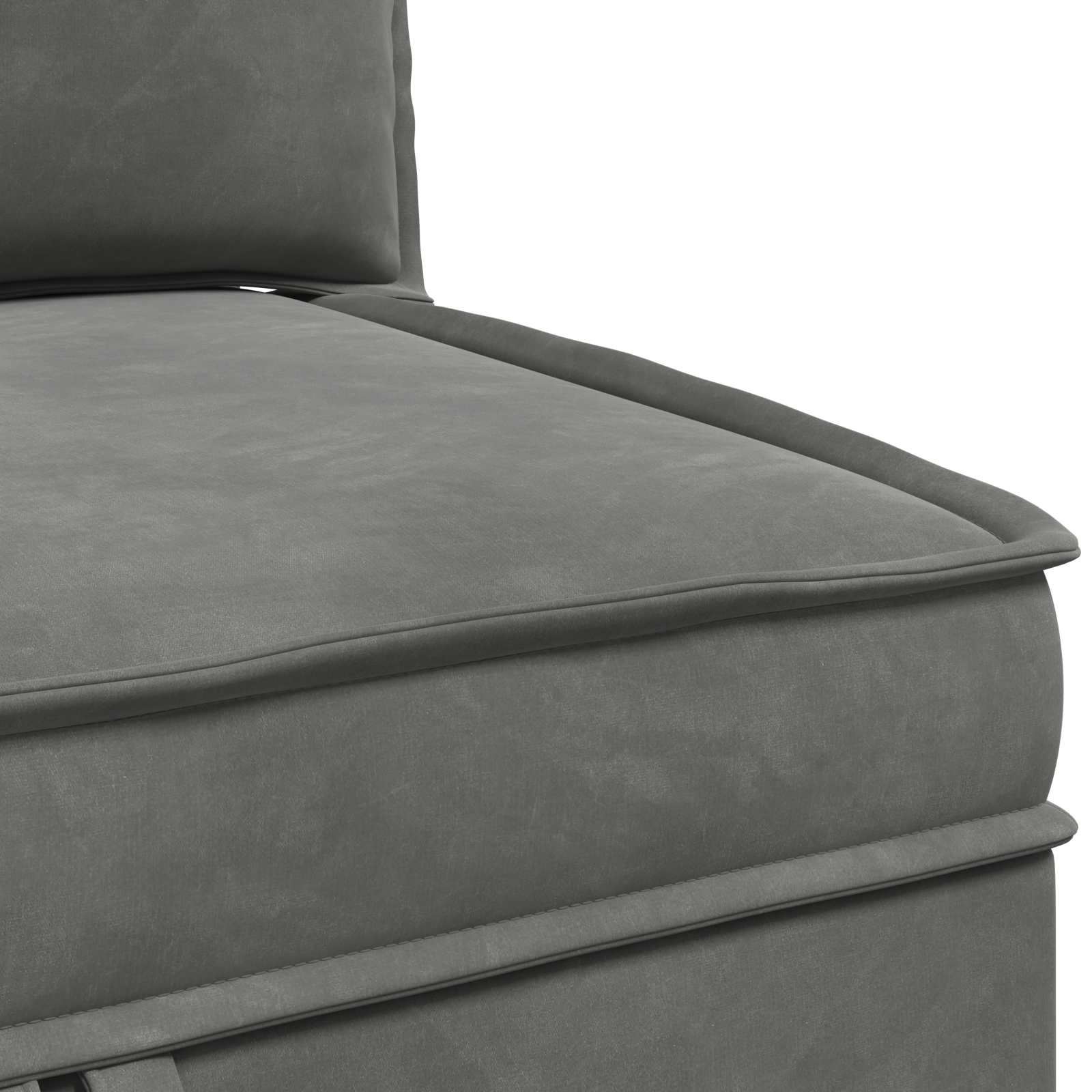 vidaXL Sofa z miejscem do przechowywania ciemnoszary Welur
