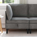 vidaXL Sofa z miejscem do przechowywania ciemnoszary Welur