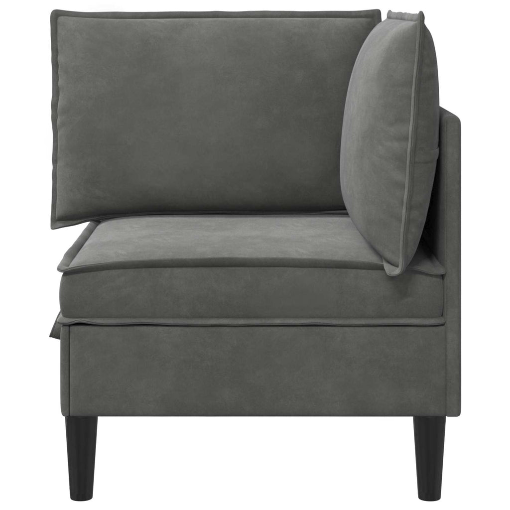 vidaXL Sofa z miejscem do przechowywania ciemnoszary Welur