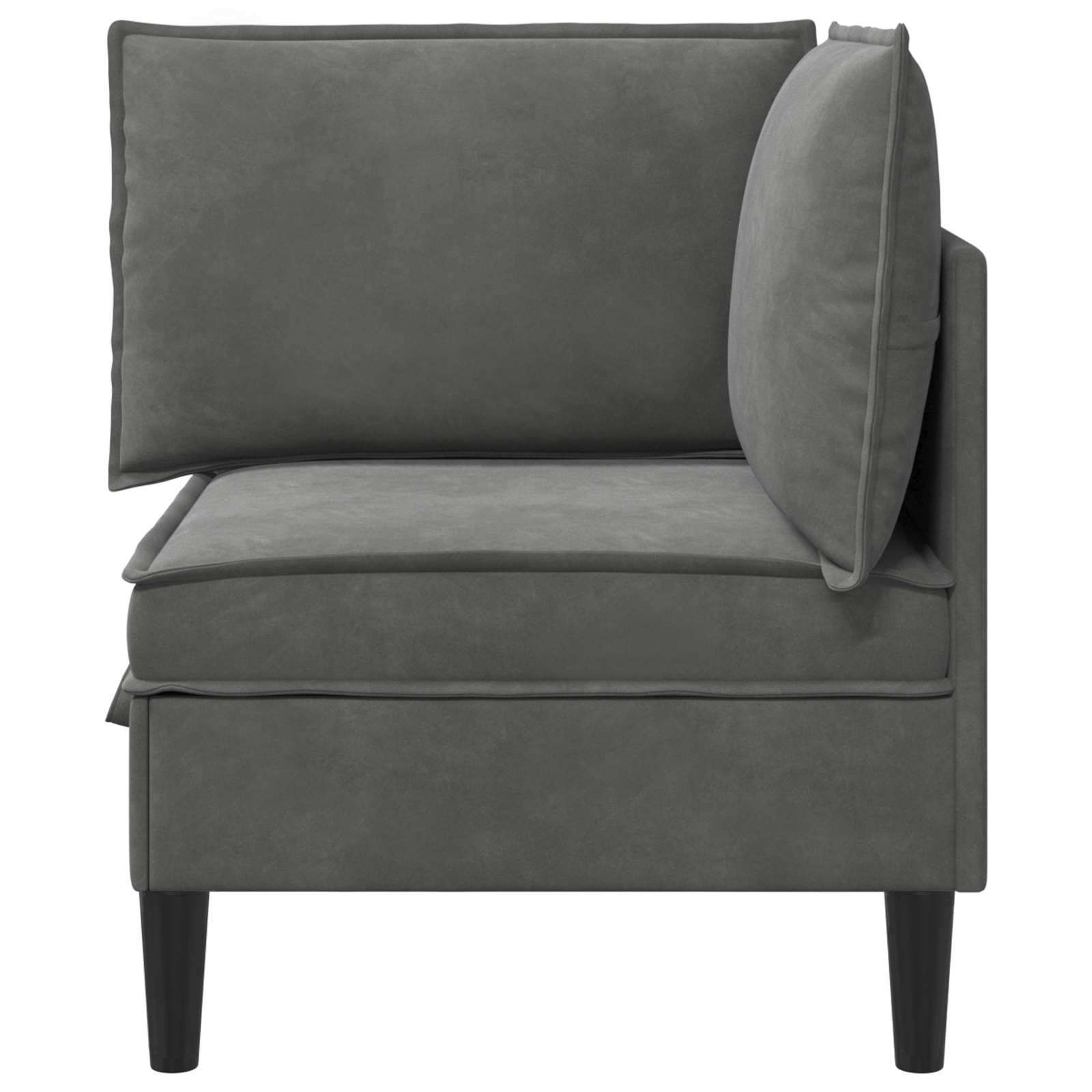 vidaXL Sofa z miejscem do przechowywania ciemnoszary Welur