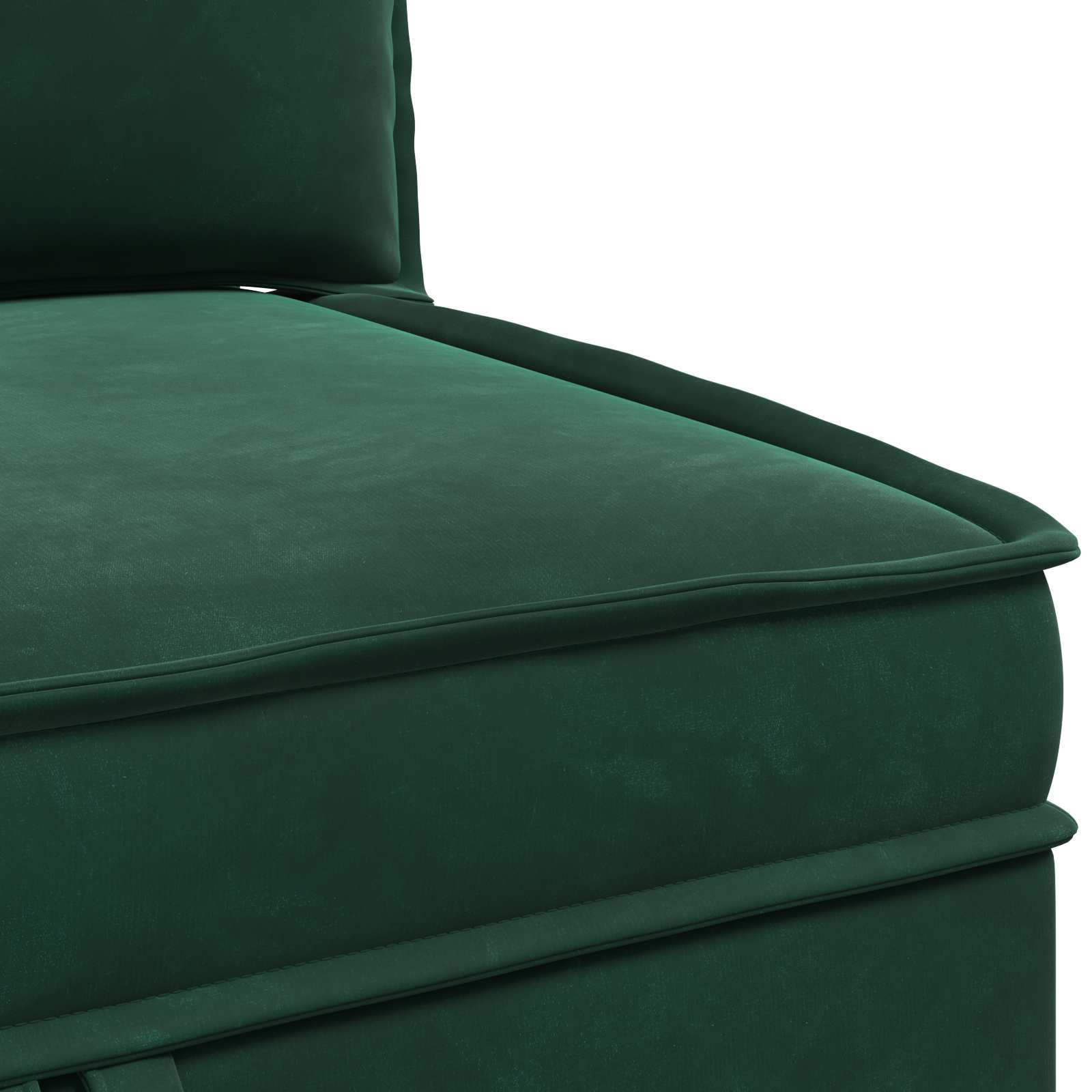 vidaXL Sofa z miejscem do przechowywania Ciemnozielony Welur