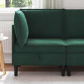 vidaXL Sofa z miejscem do przechowywania Ciemnozielony Welur