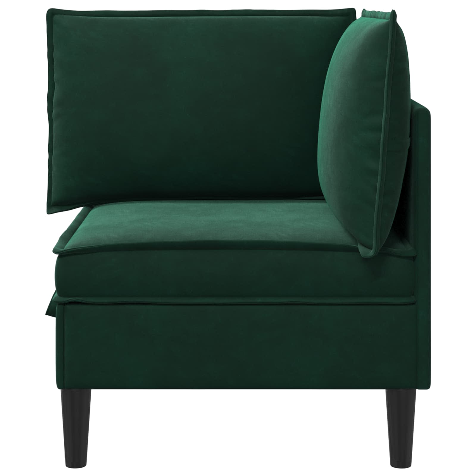 vidaXL Sofa z miejscem do przechowywania Ciemnozielony Welur