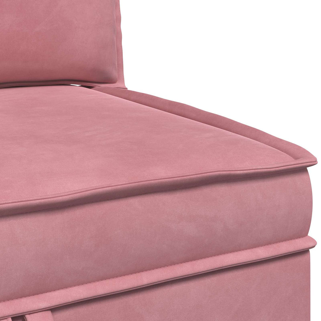 vidaXL Sofa z miejscem do przechowywania różowy Welur