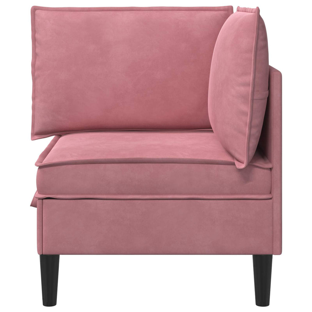 vidaXL Sofa z miejscem do przechowywania różowy Welur