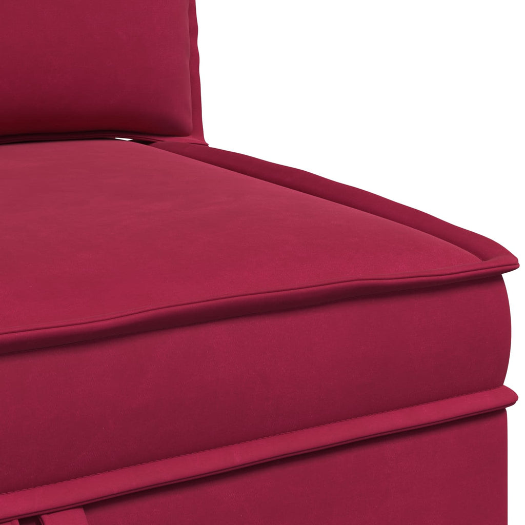 vidaXL Sofa z miejscem do przechowywania Czerwone wino Welur