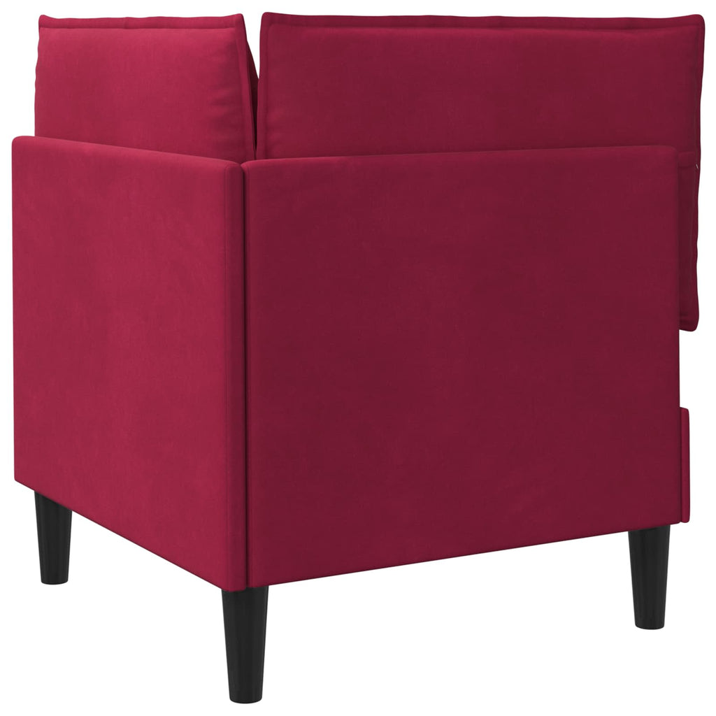 vidaXL Sofa z miejscem do przechowywania Czerwone wino Welur