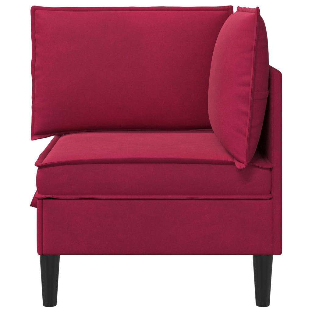vidaXL Sofa z miejscem do przechowywania Czerwone wino Welur