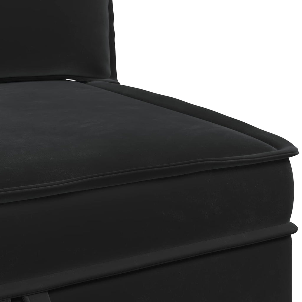 vidaXL Sofa z miejscem do przechowywania Czarny Welur