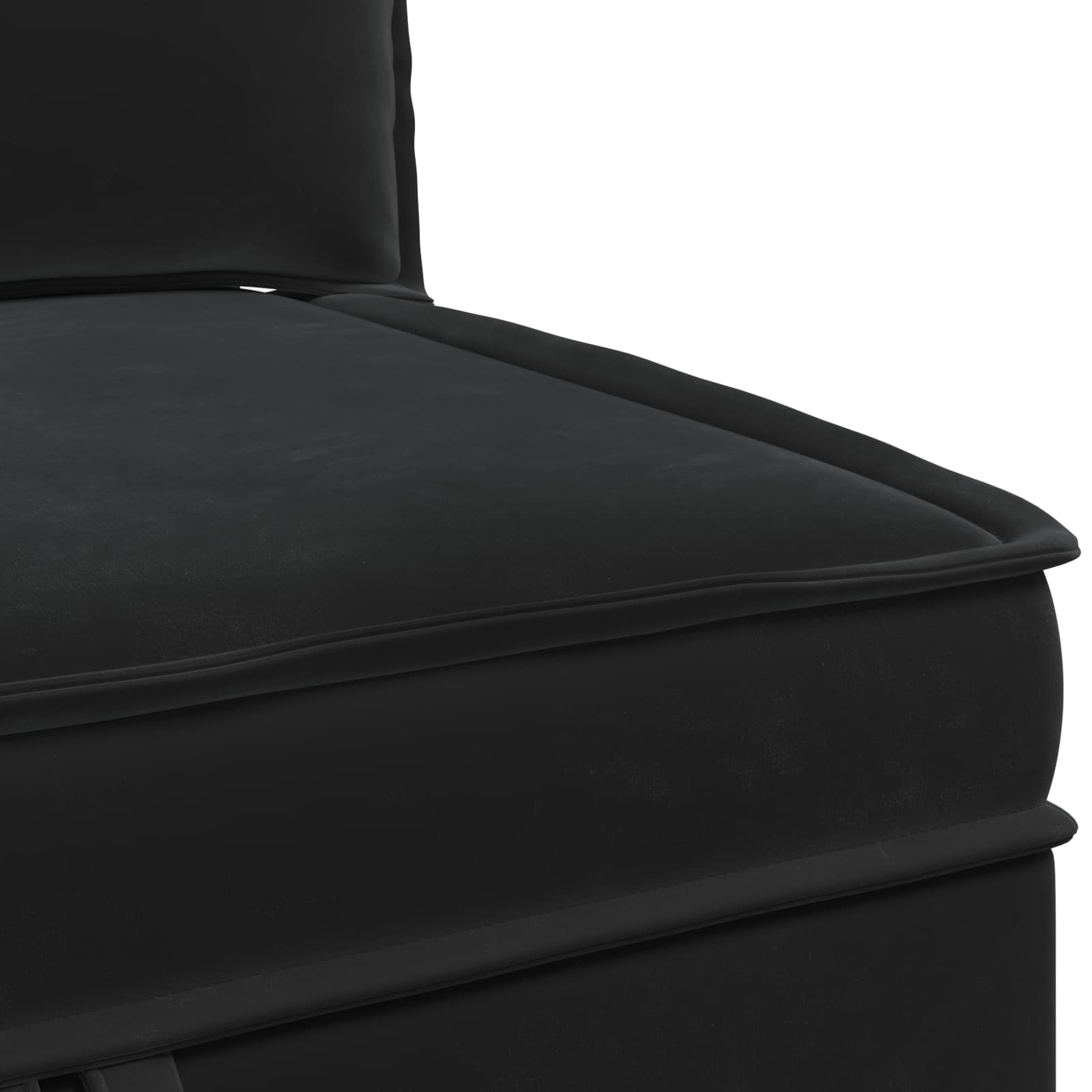 vidaXL Sofa z miejscem do przechowywania Czarny Welur