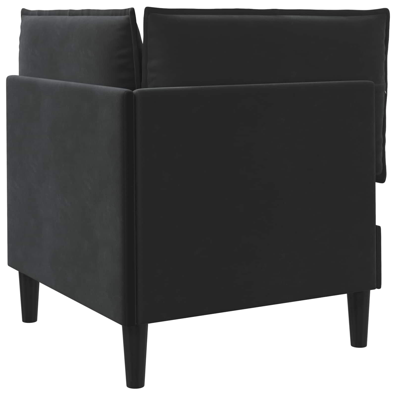 vidaXL Sofa z miejscem do przechowywania Czarny Welur