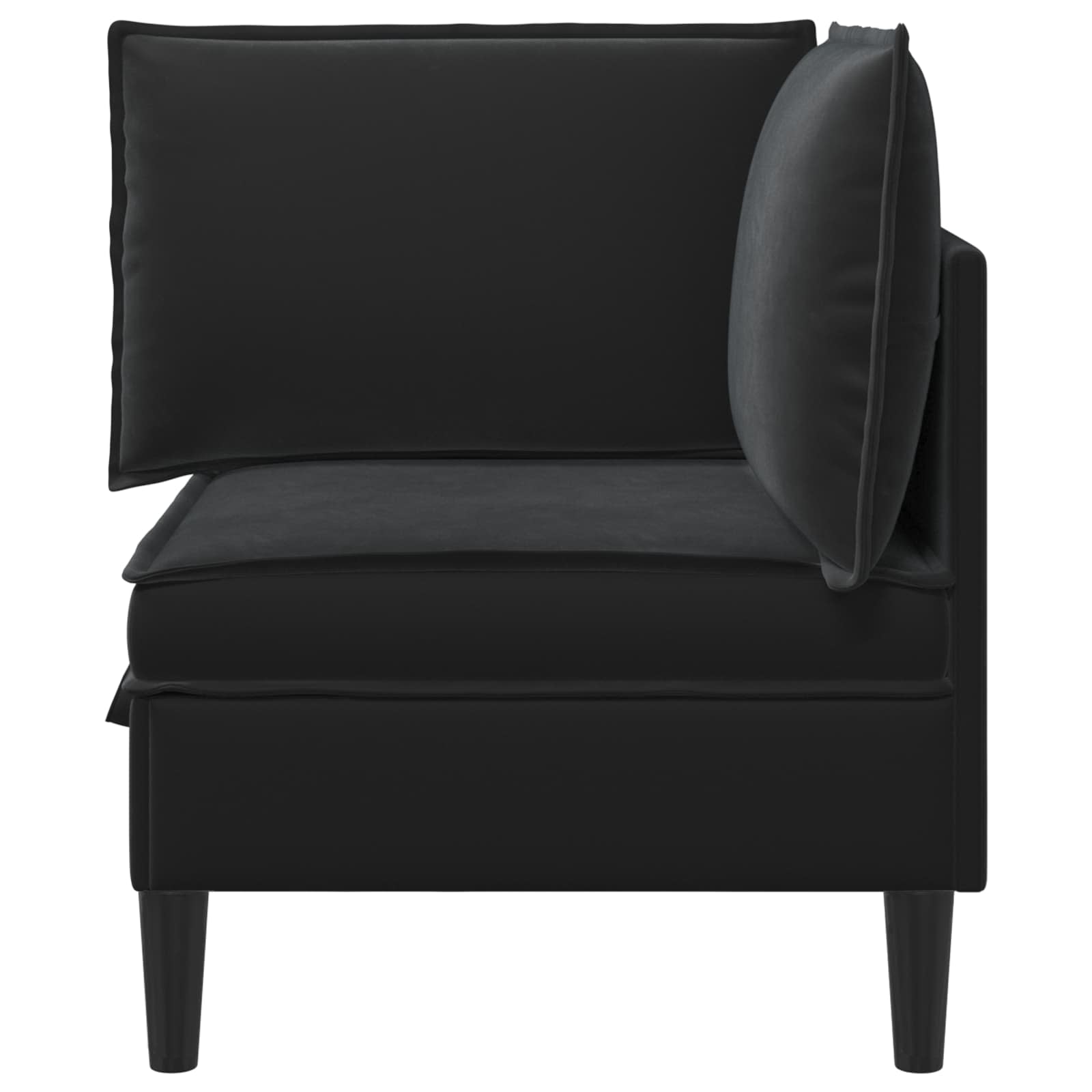 vidaXL Sofa z miejscem do przechowywania Czarny Welur