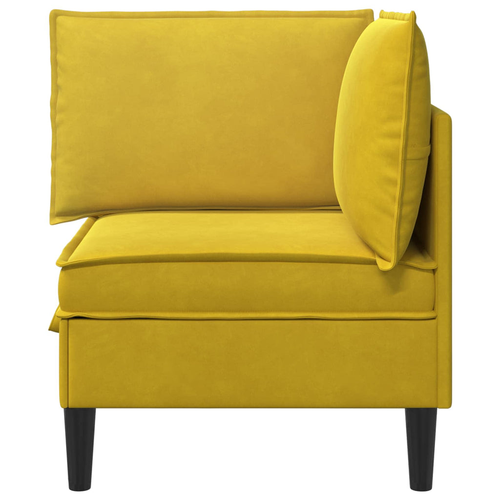 vidaXL Sofa z miejscem do przechowywania żółty Welur