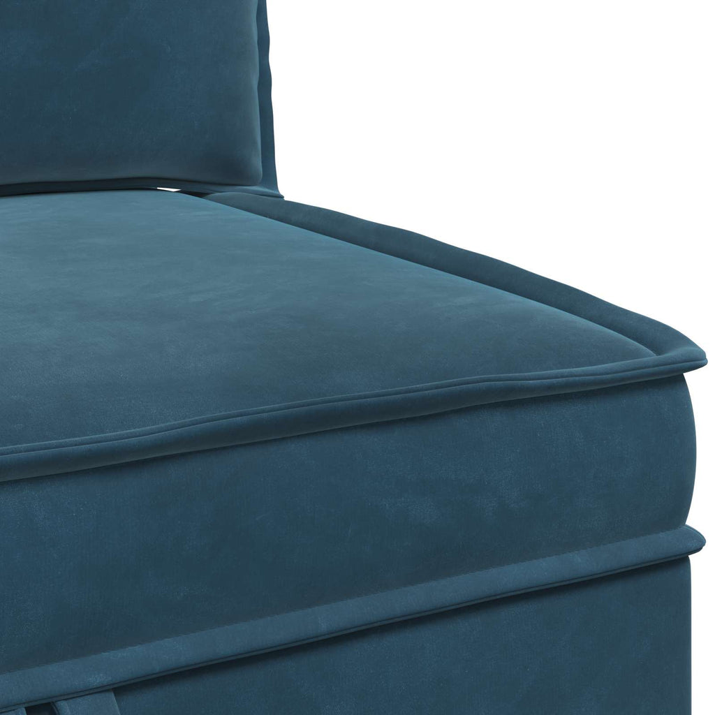 vidaXL Sofa z miejscem do przechowywania niebieski Welur