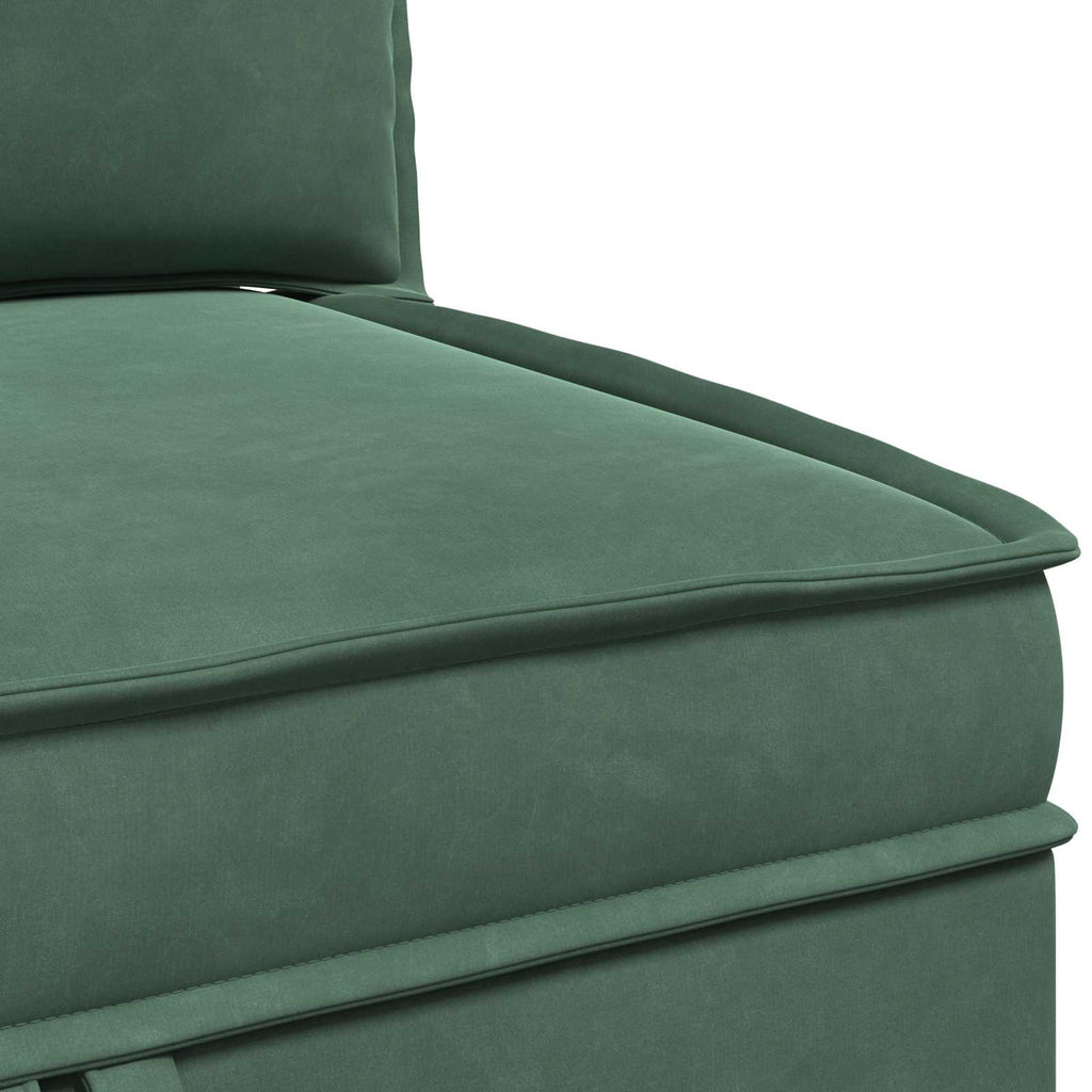 vidaXL Sofa z miejscem do przechowywania Zielony morski Welur