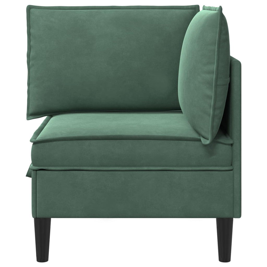 vidaXL Sofa z miejscem do przechowywania Zielony morski Welur