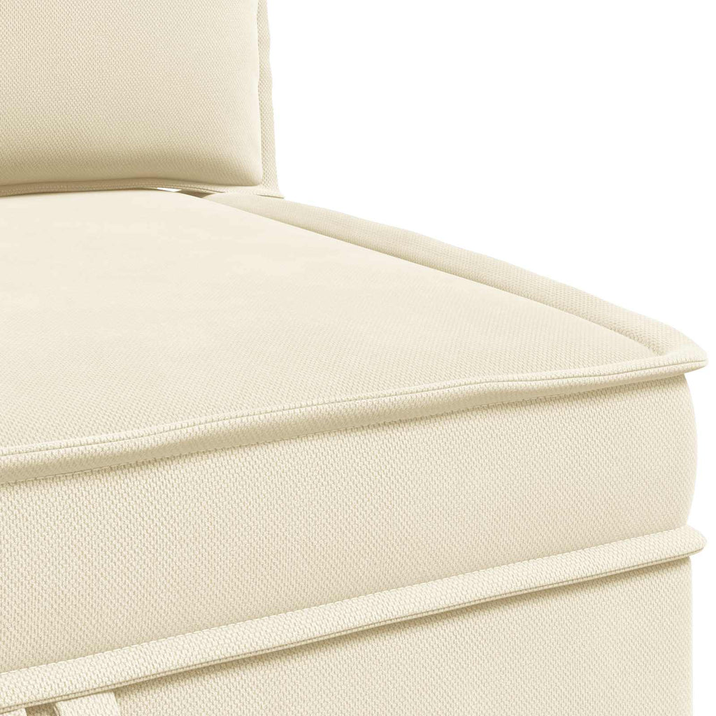 vidaXL Rogowa Sofa z Przechowywaniem kremowy Welur
