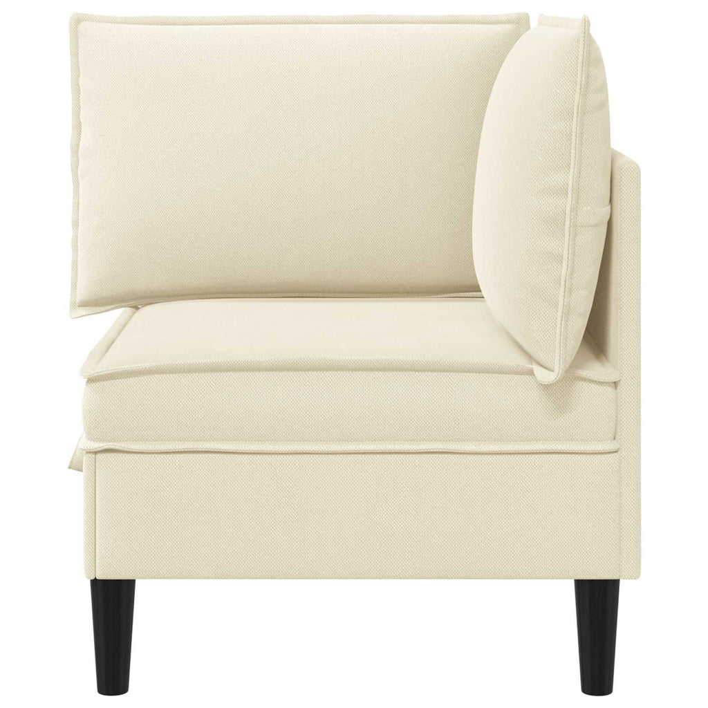 vidaXL Rogowa Sofa z Przechowywaniem kremowy Welur