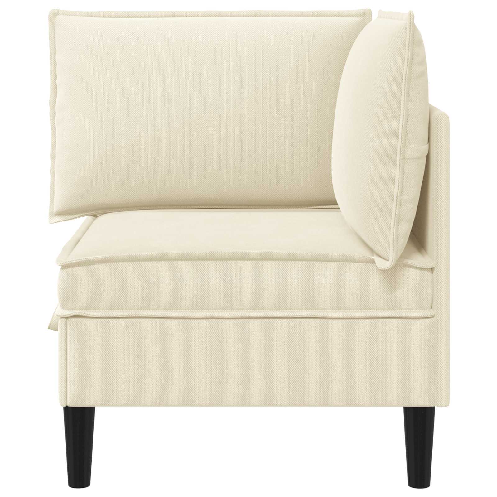 vidaXL Rogowa Sofa z Przechowywaniem kremowy Welur