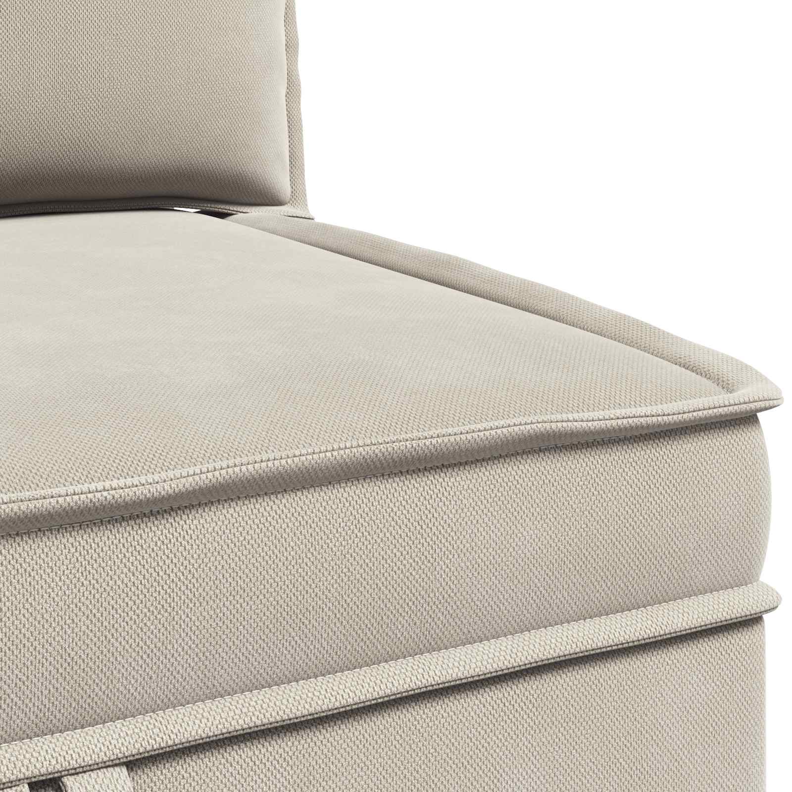 vidaXL Rogowa Sofa z Przechowywaniem Owies Welur