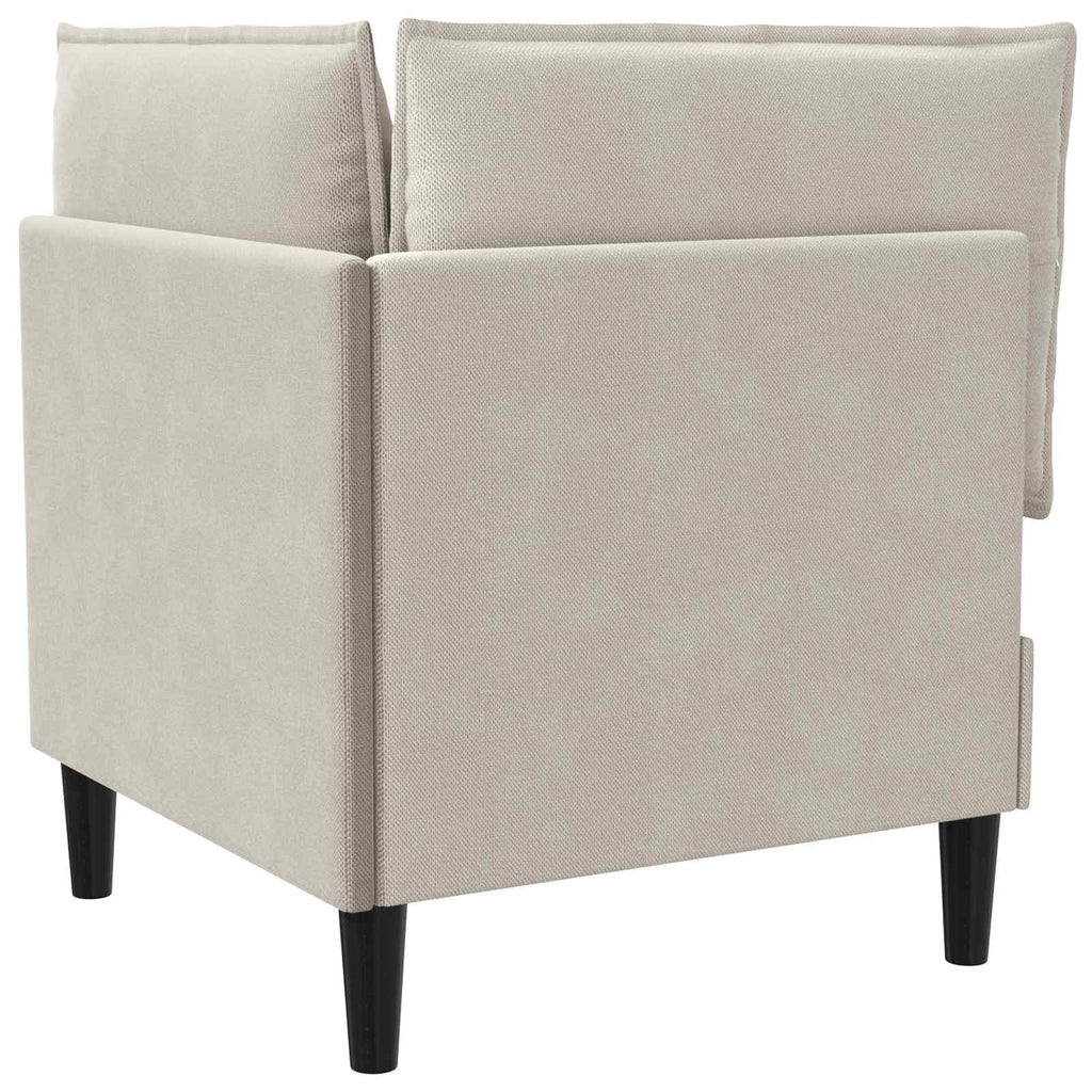 vidaXL Rogowa Sofa z Przechowywaniem Owies Welur