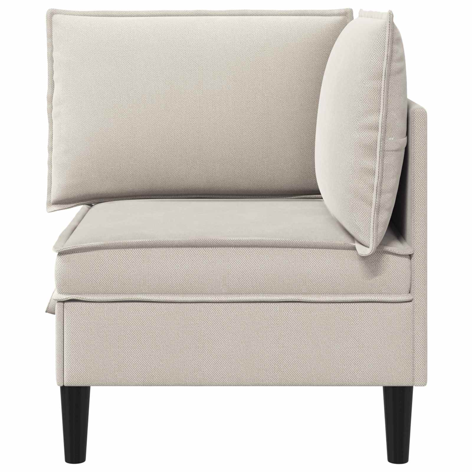 vidaXL Rogowa Sofa z Przechowywaniem Owies Welur