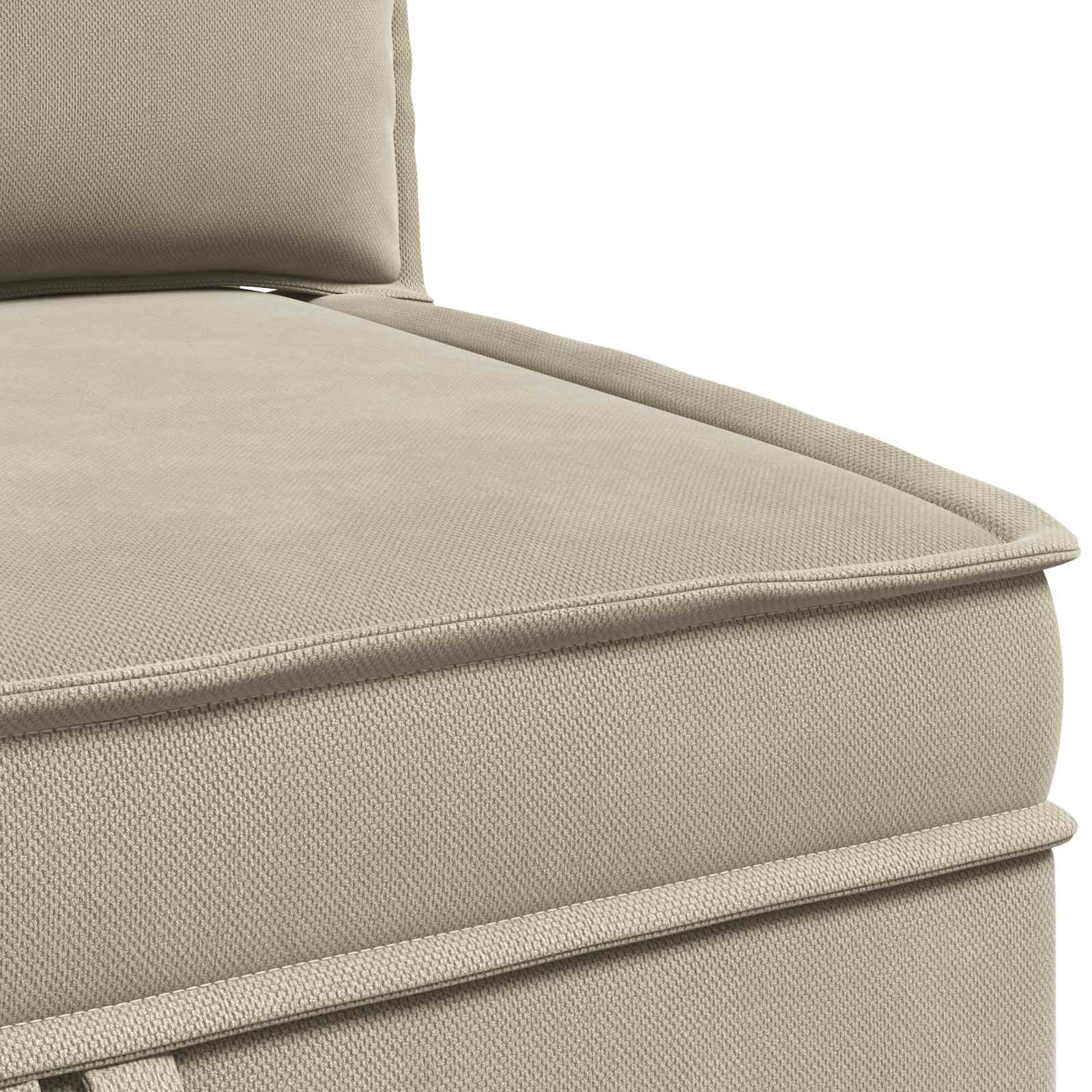 vidaXL Rogowa Sofa z Przechowywaniem piaskowy Welur