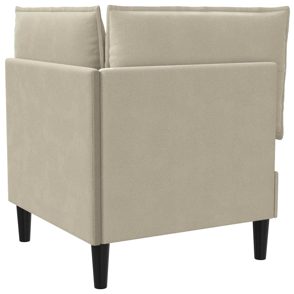 vidaXL Rogowa Sofa z Przechowywaniem piaskowy Welur