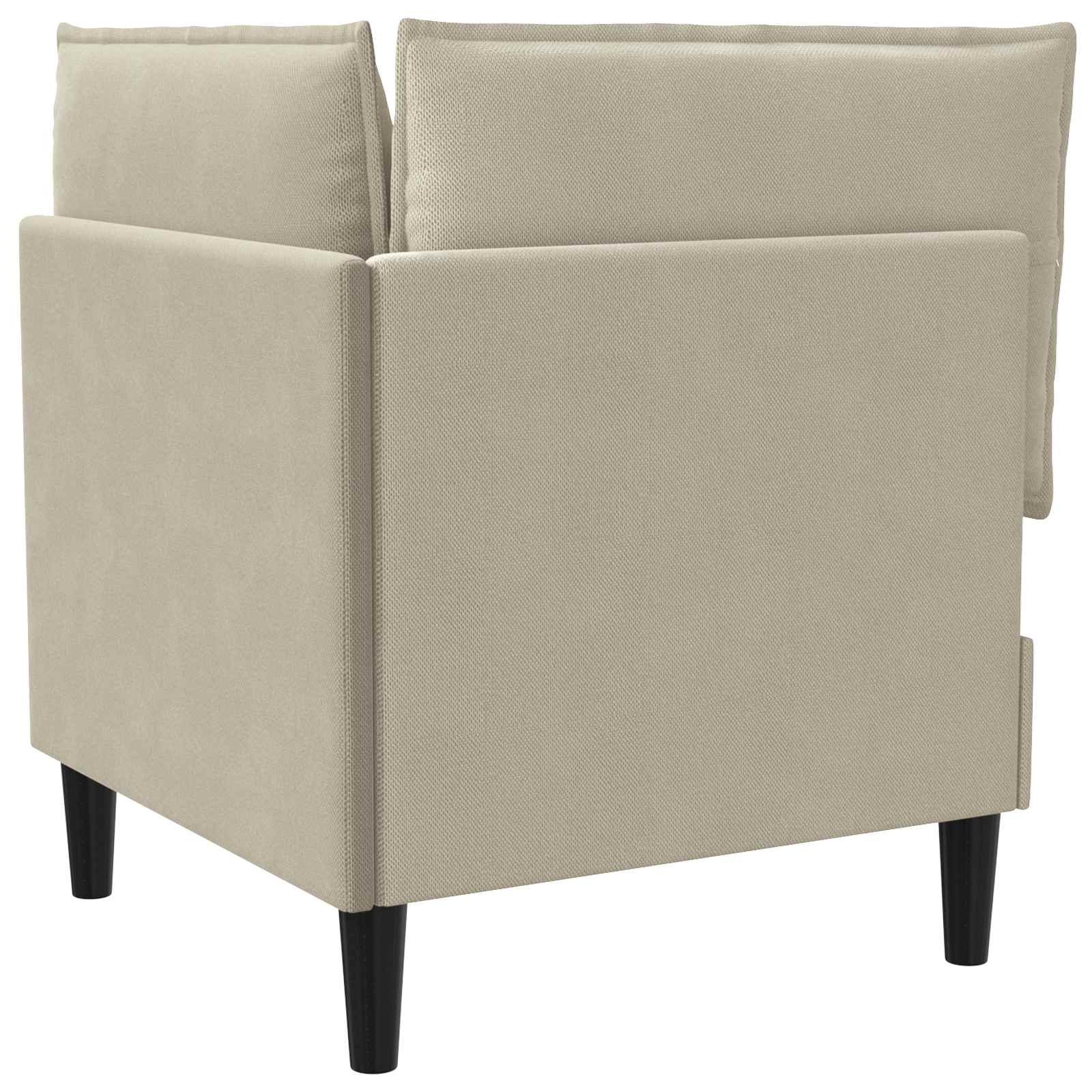 vidaXL Rogowa Sofa z Przechowywaniem piaskowy Welur