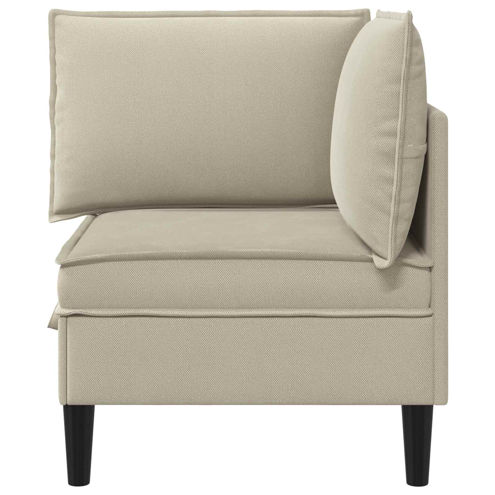 vidaXL Rogowa Sofa z Przechowywaniem piaskowy Welur