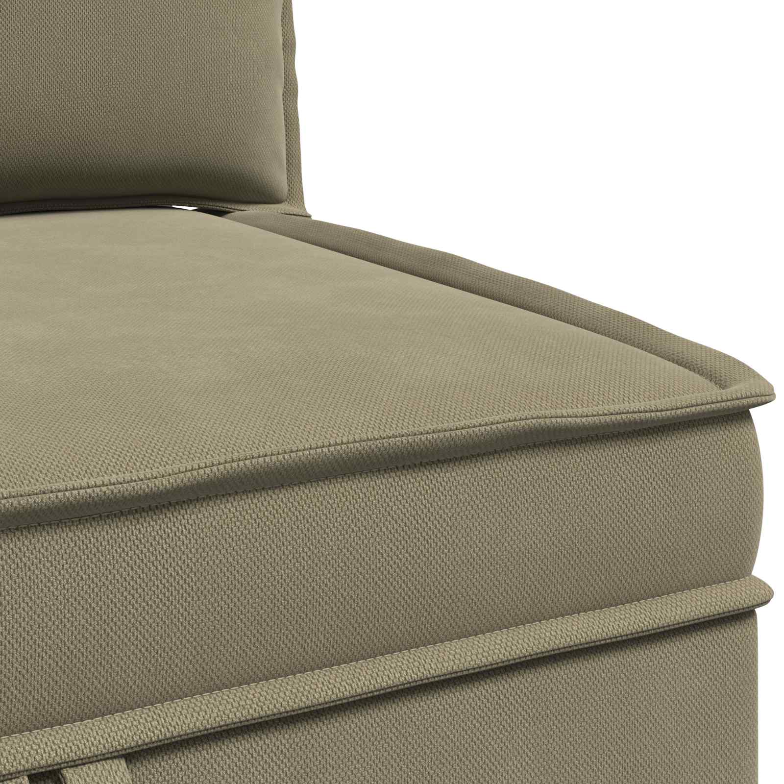 vidaXL Rogowa Sofa z Przechowywaniem Khaki Welur