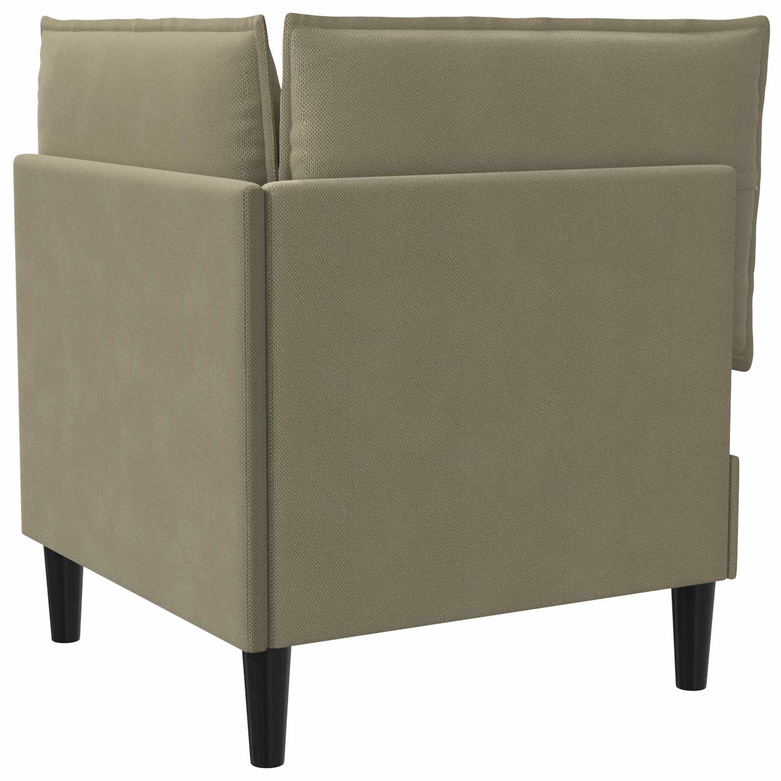 vidaXL Rogowa Sofa z Przechowywaniem Khaki Welur