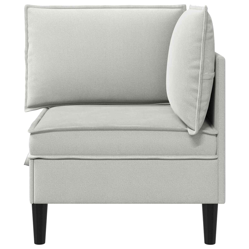 vidaXL Rogowa Sofa z Przechowywaniem jasnoszary Welur